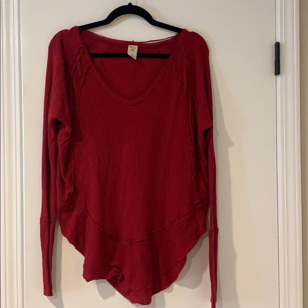 Free People red long sleeve